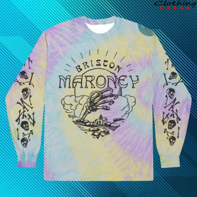 Official Briston Maroney Merch Store Briston Maroney Skull Town Tie Dye L/S T Shirt