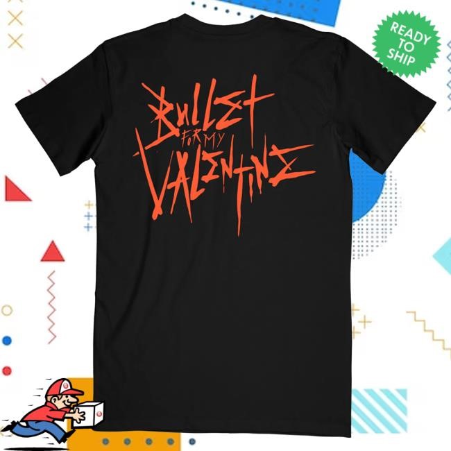 Official Bullet for My Valentine Merch Clothing BFMV Orange Skull Shirts Official Bullet for My Valentine Merch Clothing BFMV Orange Skull Tee