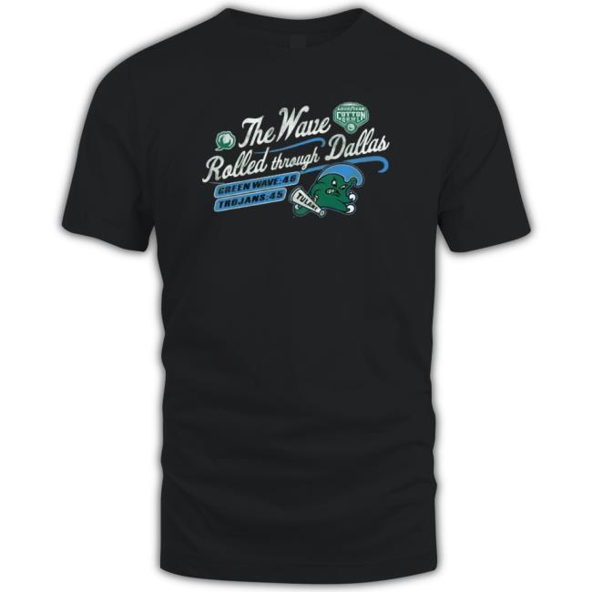 Tulane Green Wave 2023 Cotton Bowl Champions Score Wave Garment Long Sleeve Shirt