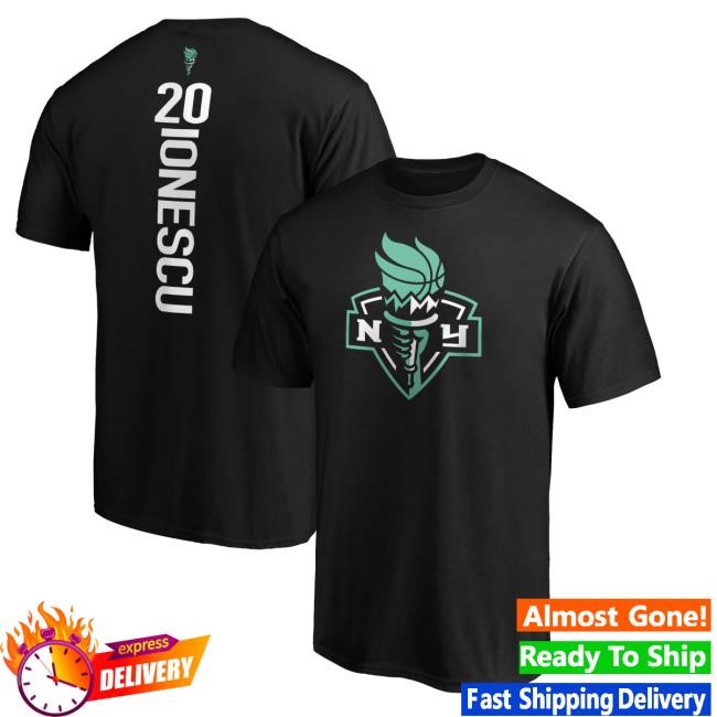 Sabrina Ionescu Black New York Liberty Playmaker Name & Number New Shirt Sabrina Ionescu Black New York Liberty Playmaker Name & Number Shirt
