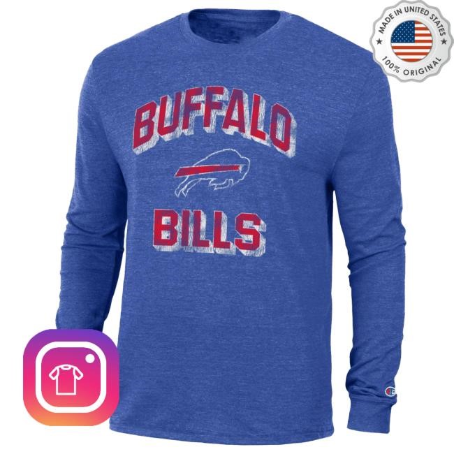Buffalo Bills Champion Red Tri-Blend Season Merch Fanatics Buffalo Bills Champion Tri-Blend Tee