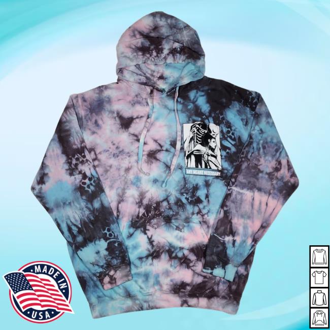 Any Means Necessary Clothing Thought Of You Pullover Hoodie Pacific Tie Dye