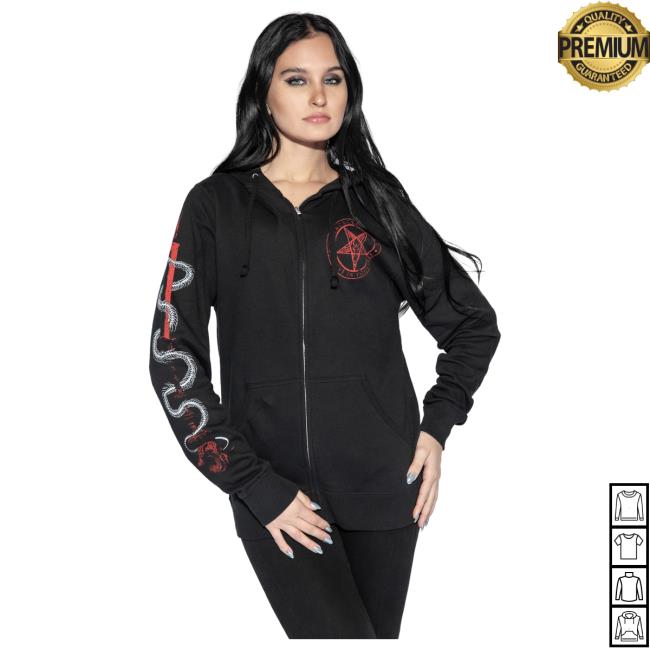 Blackcraft Cult Clothing Store BlackcraftCult Lovers And Sinners - Zip Up Crewneck Sweatshirt Blackcraft Cult Clothing Store BlackcraftCult Lovers And Sinners - Zip Up Sweaters