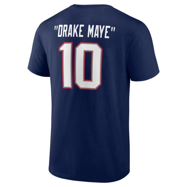 Drake Maye Super Bowl Bound New England Patriots Navy T-Shirt Men's Nickname Drake Maye NFL Football NFL New England Patriots Shirt