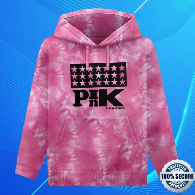 Official Lil Uzi Vert Merch Pink Luv Tie Dye Hoodie