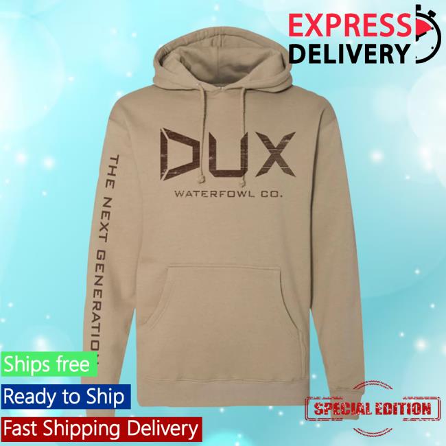 Official Dux Waterfowl Co Cupped Dux Thermal The Next Generation Hoodie Sandstone Duxwaterfowl