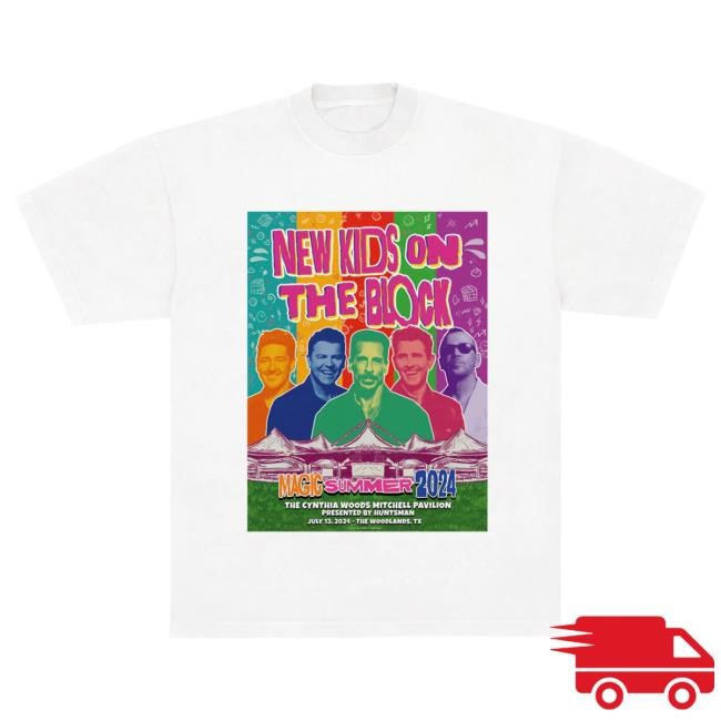 Official Shop NKOTB The Woodlands Event Shirt 2024 New Kids On The Block Merch