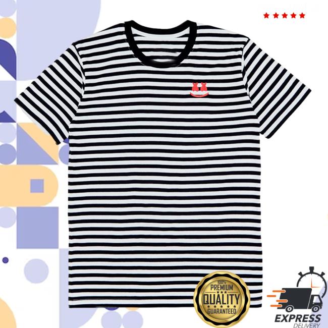 Marshmello Merch Striped Smile Hooded