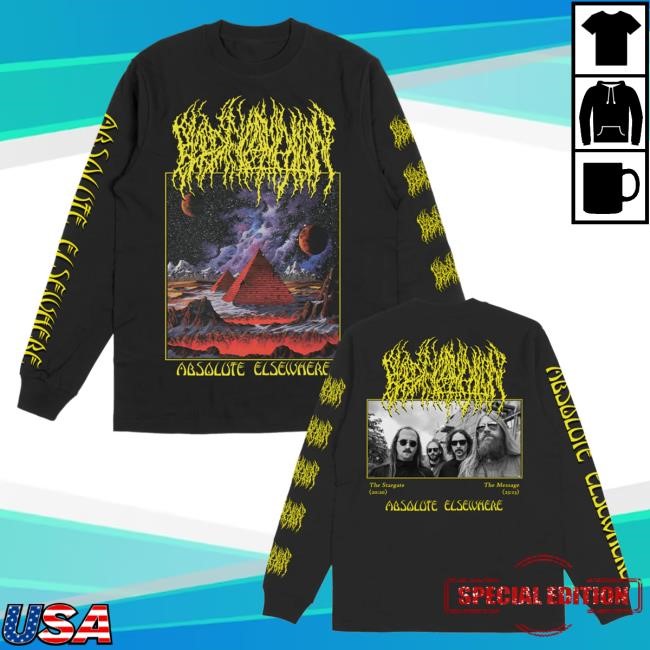 Official Blood Incantation Merch Absolute Elsewhere Album Long Sleeve (Black)