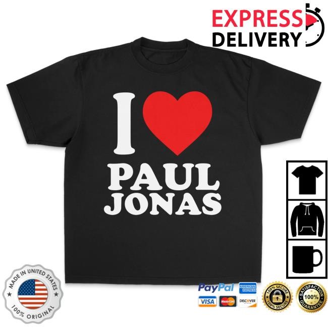 Official Jonas Brothers Store I Love Paul Jonas Hot Shirt