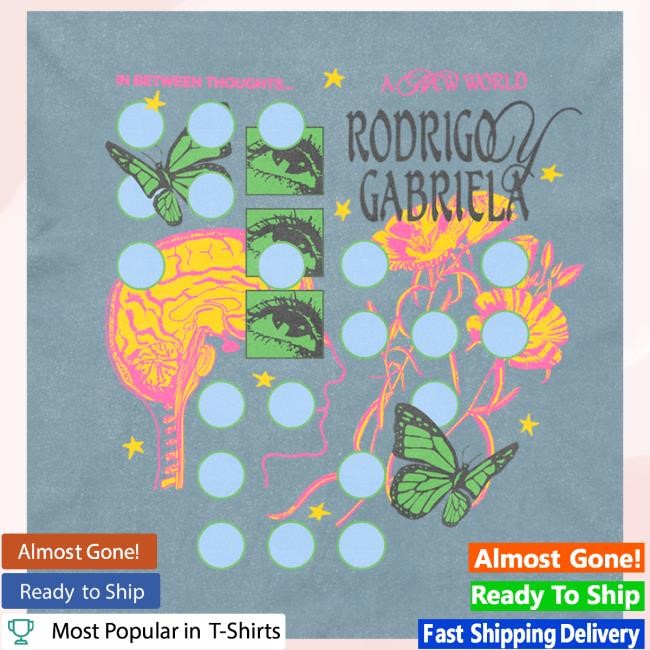 Official Rodrigo Y Gabriela Merch Rodgab Butterfly And Brain Hot Shirt
