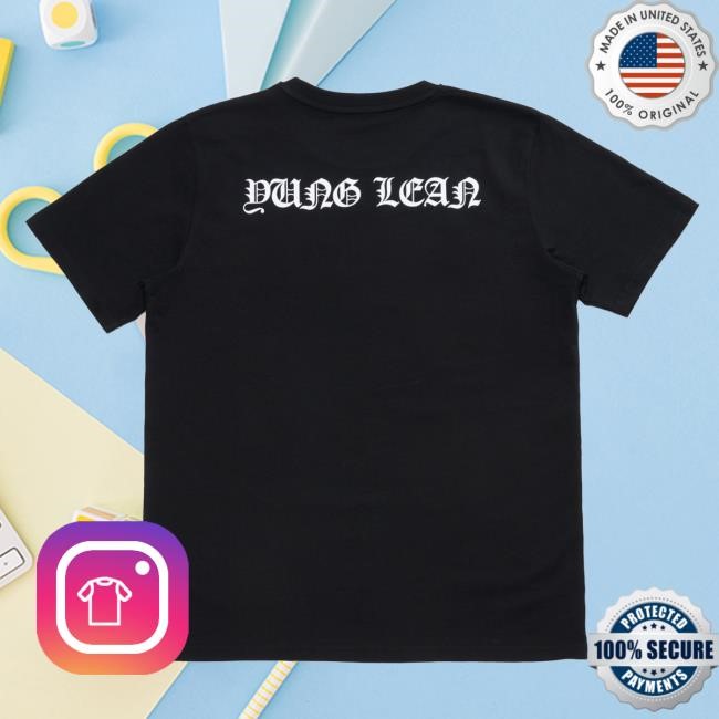Yung Lean Gear Merch Shop | Face Crewneck, Long Sleeve, Hoodie (Black) Yung Lean Gear Merch Shop | Face New Shirt (Black)
