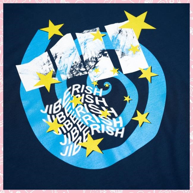 Official Jiberish Apparel Biophilia Supima Navy Tee
