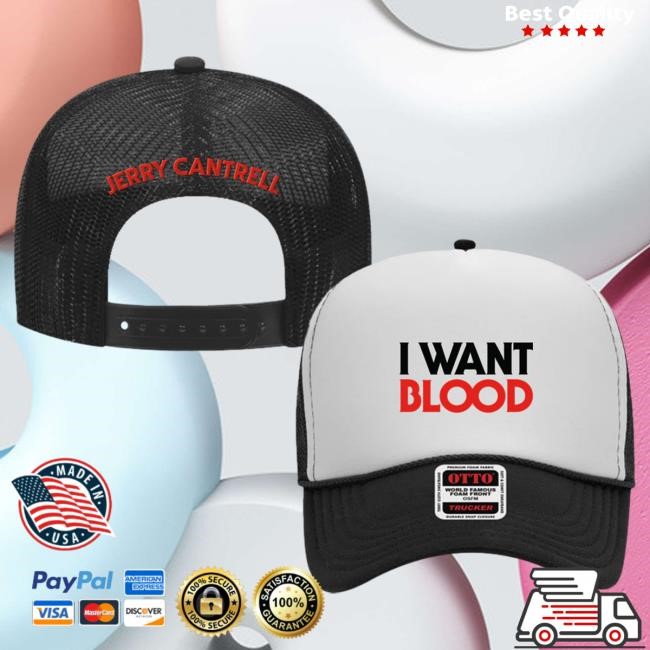 Official Jerry Cantrell Merch Jerry Cantrell I Want Blood Trucker Cap