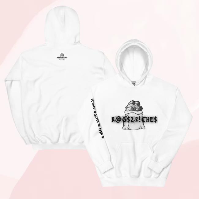 Rags2riches Rags 2 Riches Mono White Pull Over Hoodie