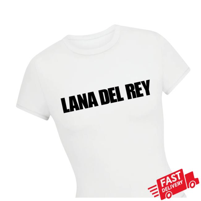 White Cropped New Shirt With Lana Del Rey Logo White Cropped New Shirt With Lana Del Rey Logo