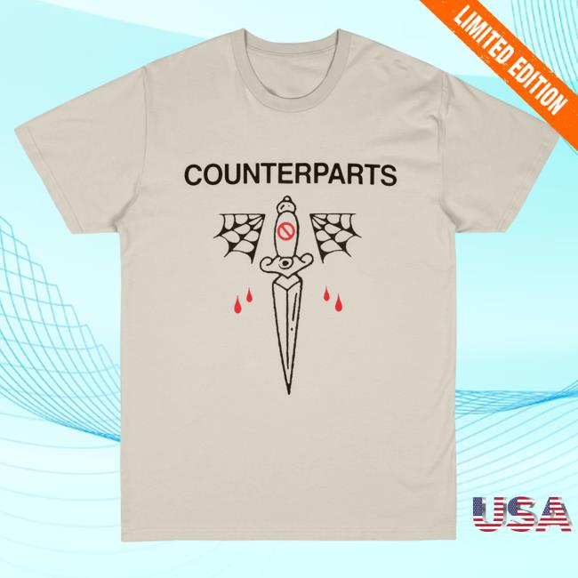 Hell And Home Counterparts Merchandise Dagger Tee Shirt