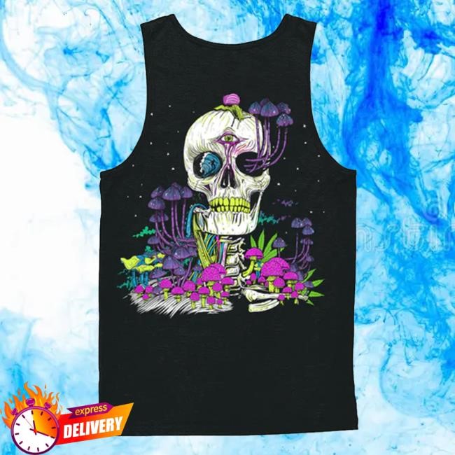 Incubus Magic Mushroom Skull Tank Tees | Incubus Official Merch Store Shop Incubus Magic Mushroom Skull Tank New Shirt | Incubus Official Merch Store Shop