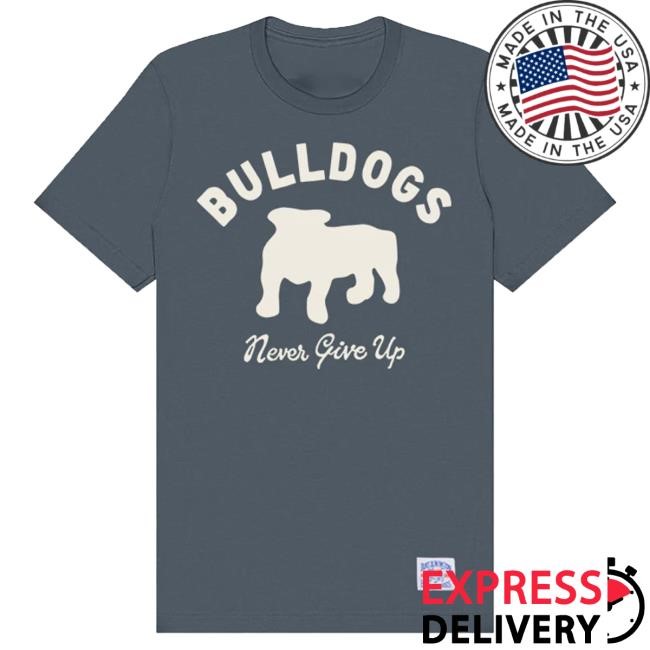 Bulldogs Never Give Up Tee (Vintage Navy) Duke & Winston Heritage Attitude