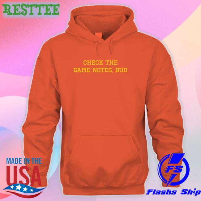 Spittin' Chiclets Merch Check The Game Notes Bud Tank Top Barstool Sports Spittin' Chiclets Merch Check The Game Notes Bud Sweatshirt Barstool Sports