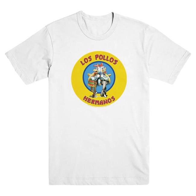 Official Breaking Bad Store Merch Los Pollos Hermanos Unisex White Hot Shirt From Breaking Bad