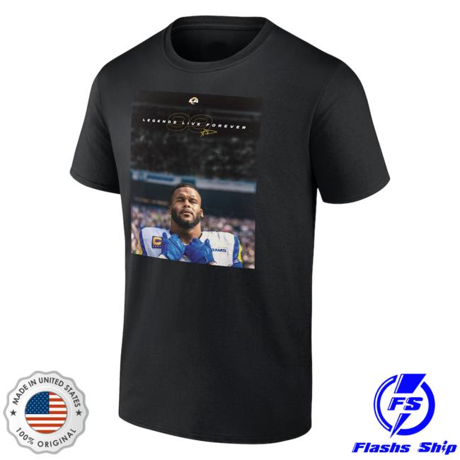 Official Men's Fanatics Branded Aaron Donald Black Los Angeles Rams Retirement Pullover Shirt