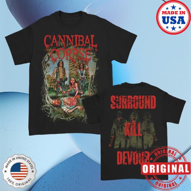 Official Cannibal Corpse Merch Store Surround Kill Devour Shirt 2023 Black CannibalCorpse