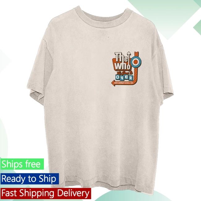 Official The Who Merch Store The Song is Over Retro Sign Top Shirt The Who Rock Band