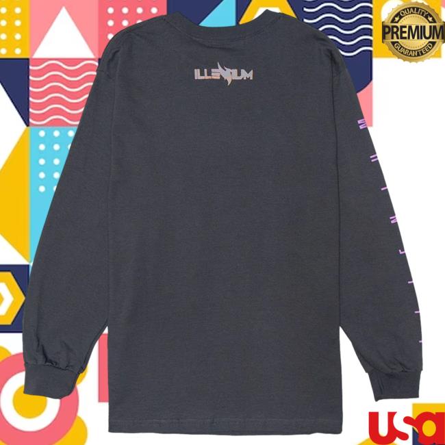 Official Illenium Merch Store Black Friday 21' Long Sleeve T-Shirts Coal Illenium Shop