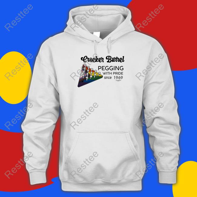 Cracker Barrel Pegging With Pride T Shirt White