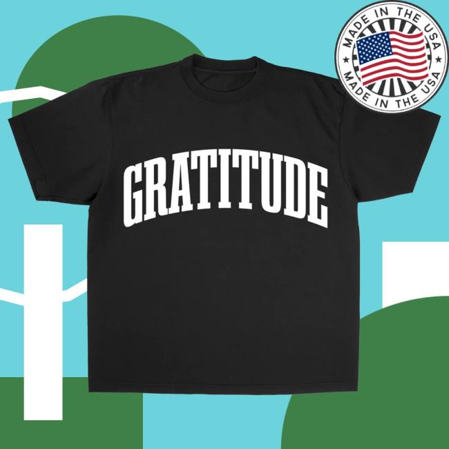 Official Brandon Lake Merch Store Collegiate Gratitude Tees - Black Brandon Lake Apparel Clothing Shop Brandonlake