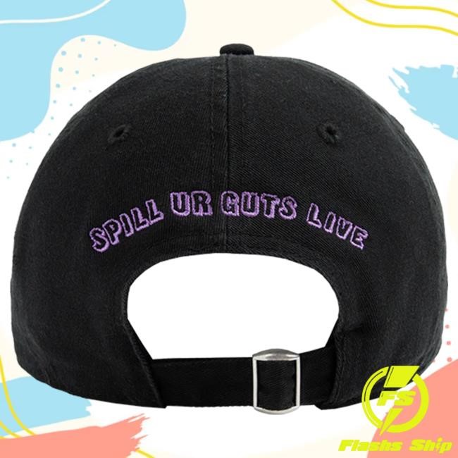 Official Olivia Rodrigo Store Spill Ur Guts Live World Tour Dad Hat in Black