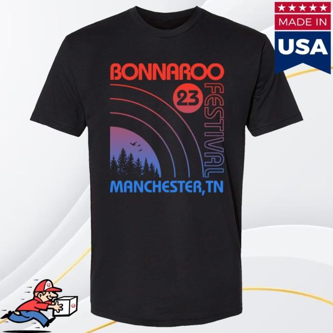 Official Bonnaroo Merch Shop Rainbow Sun (Scenic) 2023 Event New Shirt
