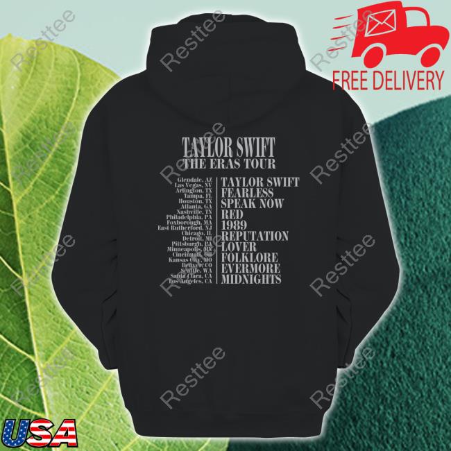 Eras Tour Shirt Official Taylor Swift The Eras Tour Black Shirts