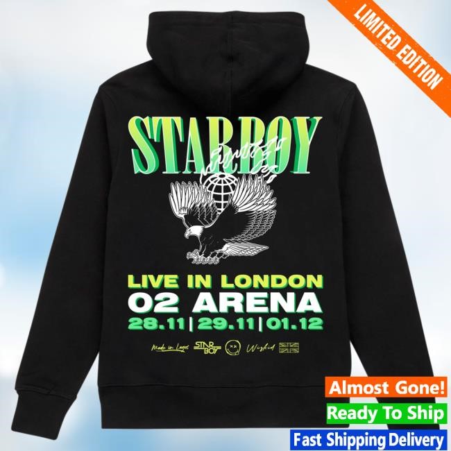 Official Wizkid Starboy O2 Arena Hooded Sweatshirt | Black