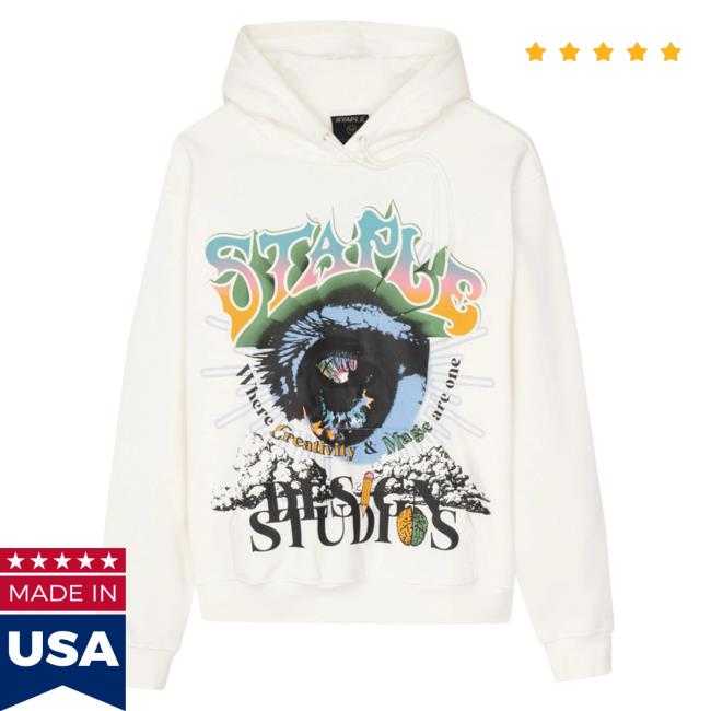Staple Pigeon Clothing Seeing Eye Hoodies White Staplepigeon