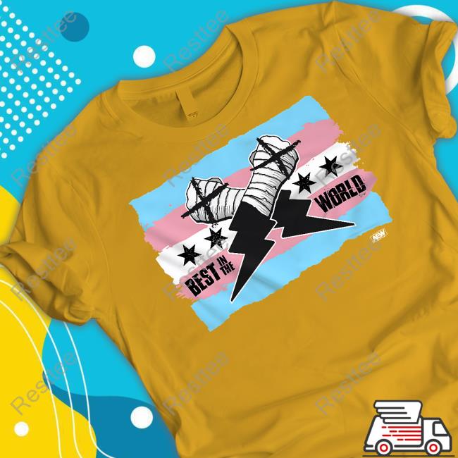 Cm Punk Best In The World Trans Pride Tee Aew Shop Cm Punk Best In The World Trans Pride Shirt