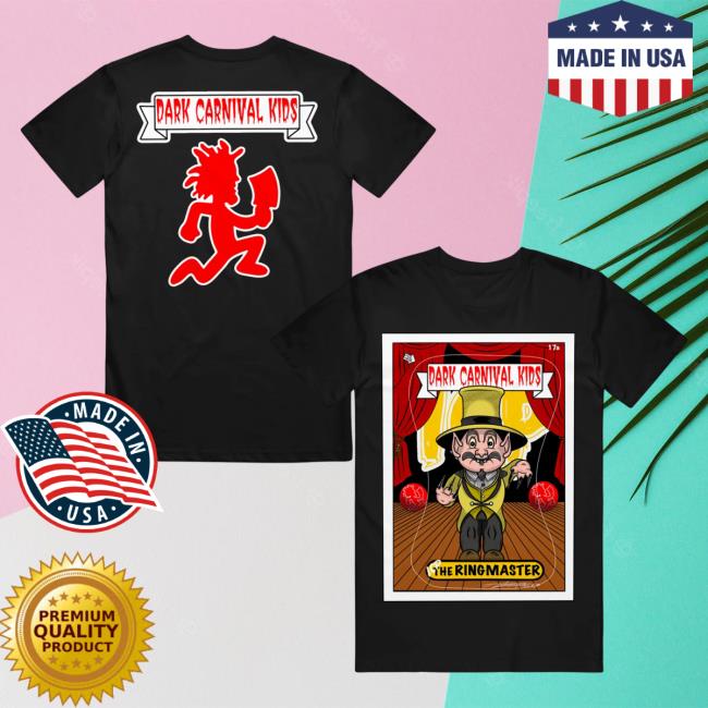 Official Icp Merch Clothing Store Insane Clown Posse Dark Carnival Kids The Ringmaster Black Shirts