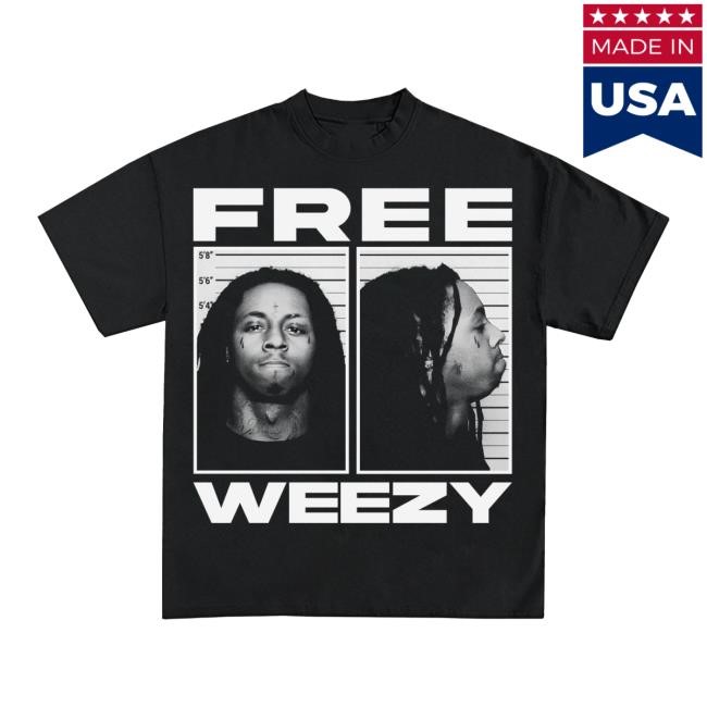 Official Icy Shop Merch Lil Wayne "Free Weezy" Hot Shirt
