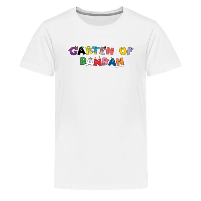 Euphoric Brothers Merch Garten Of Banban Character Letters White T Shirt Epicdrops