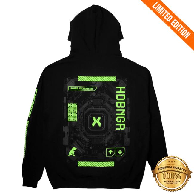 Official Excision Merch .Exe Crew neck (Black/Green)