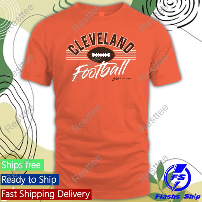 Gv Artwork Shop Cleveland Bone Football T-Shirt Gv Art And Design