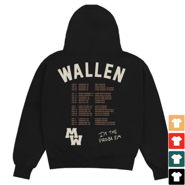 Official Morgan Wallen Merch Store Shop Morgan Wallen I'm The Problem Dateback Tour Hoody MorganWallen