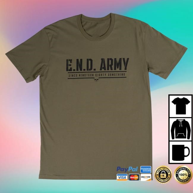 Official Emo's Not Dead Apparel Clothing E.N.D. Army Tshirt Emos Not Dead Merch