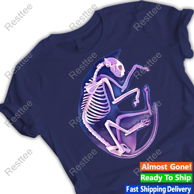 Skeleton Galaxy Cat T Shirts