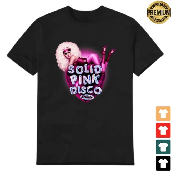 Official Trixie Mattel Solid Pink Disco Balloon Heart Shirts