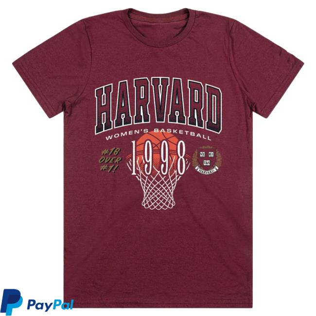 Harvard Women's Basketball 1998 "16 Over 1" New Shirt