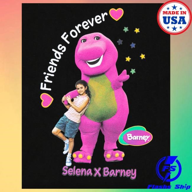 Official Complex Merch Store Barney X Selena I Love You Black T Shirt Selena Gomez