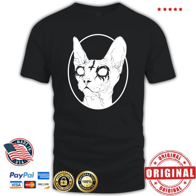 Sphynx Cat Tee XAyAnArI Black Metal Sphynx Cat T-Shirt