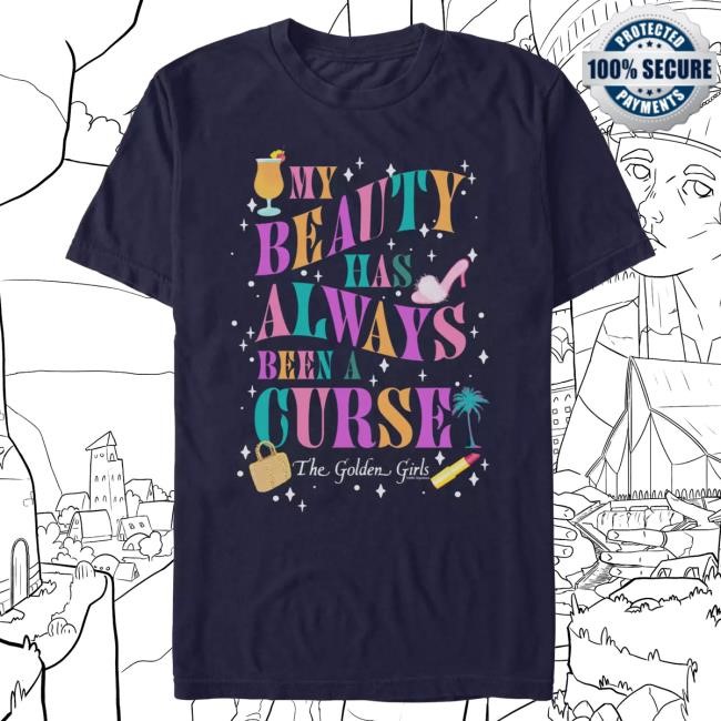 Official Disney Shop The Golden Girls ''My Beauty Has Always Been a Curse'' Black Tees for Adults